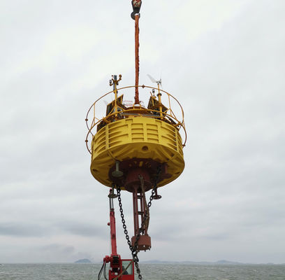 Boia de medición de viento y olas en alta mar
