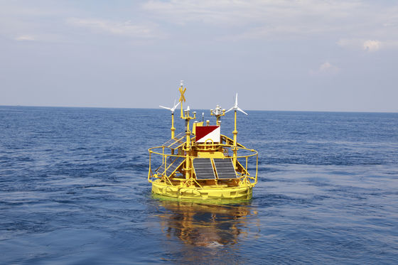 Medición Sistema LiDAR flotante Boya altura 1,5 m ancho 0,5 m